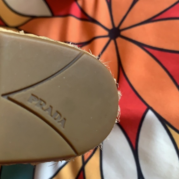 Authentic Prada Orange leather wedge slides size 38 Made in Italy. - Picture 7 of 7